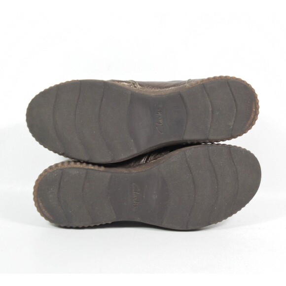 Clarks Magnolia Faye Bronze Metallic Slouch Slip On Walking Shoes Shootie Sz 10W - Picture 7 of 7